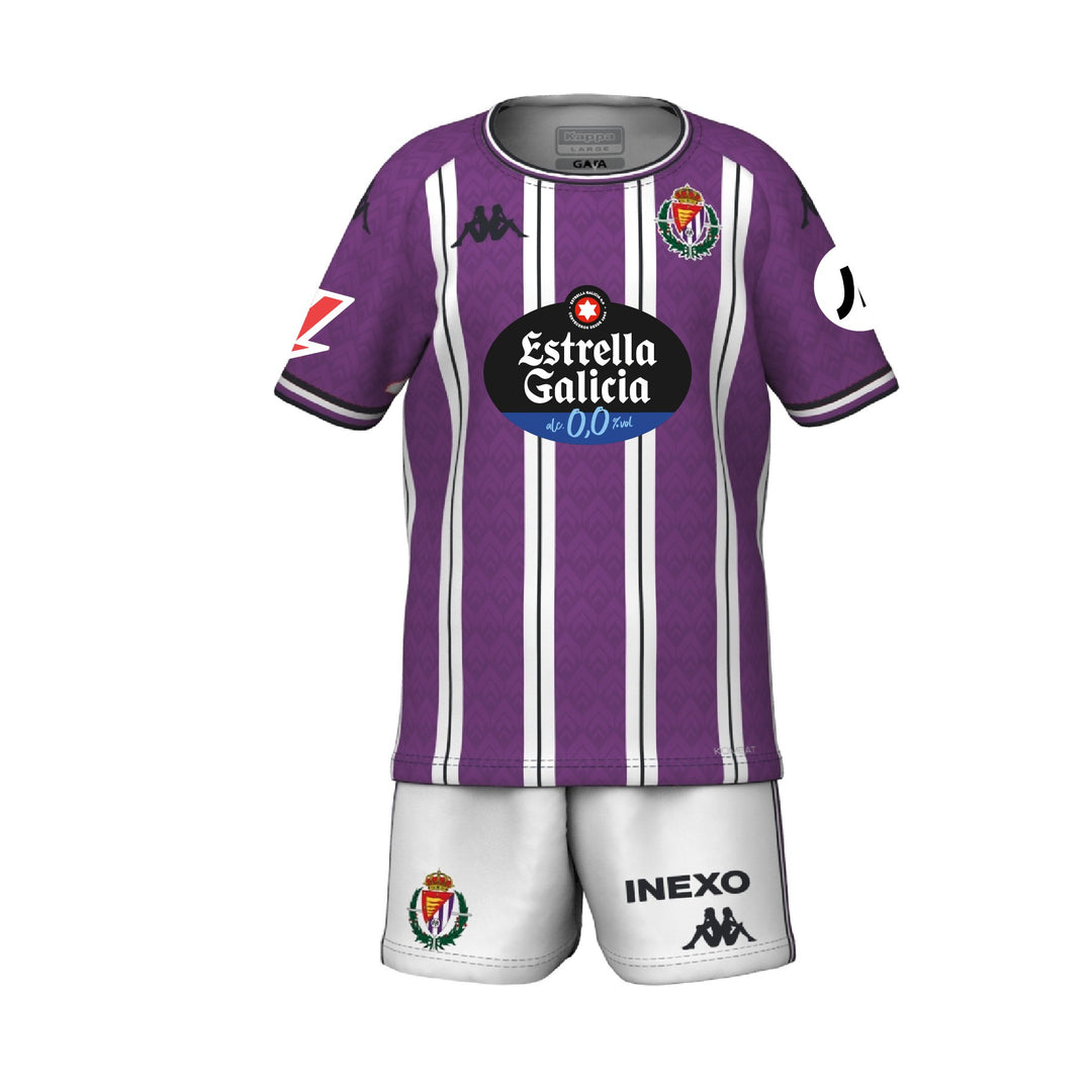 KIT 1ª EQUIPACIÓN INFANTIL REAL VALLADOLID 24/25 KOMBAT KIT HOME